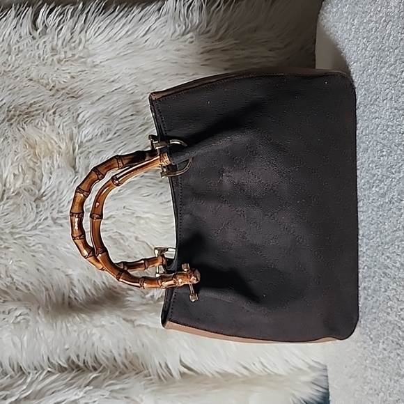 Gucci Handbags - Gucci Vintage canvas and leather handbag 101919 1669